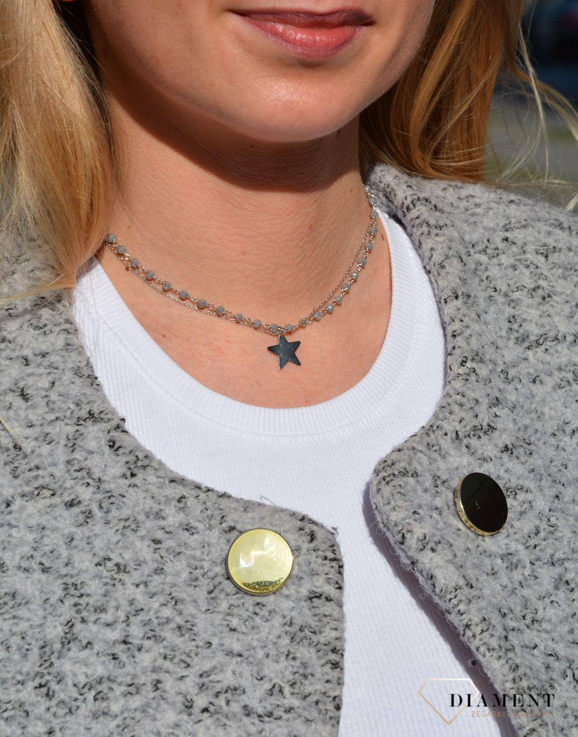 Naszyjnik srebrny koraliki+gwiazdka Dall'Acqua C RM 19886 0110.jpg